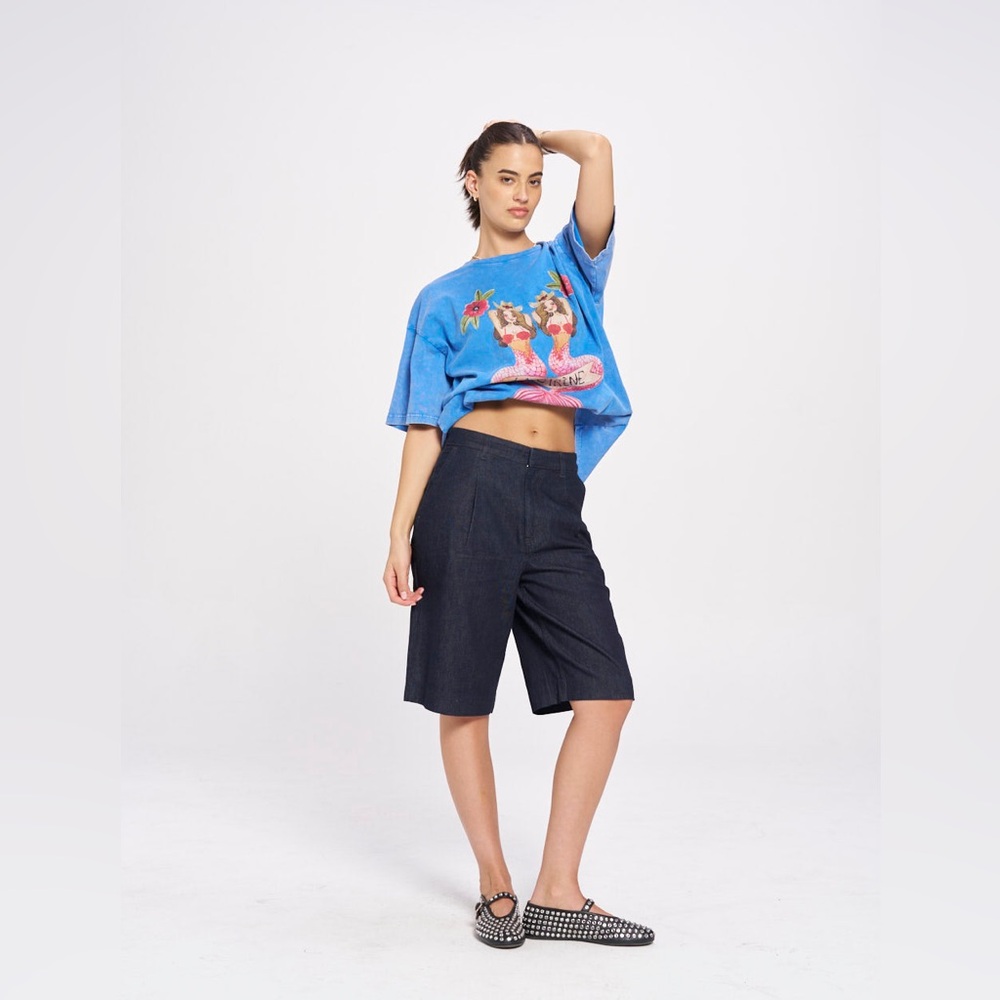 MAKU “Mermaid La Sirene” Oversized Graphic Tee | Size L - Picture 2 of 6
